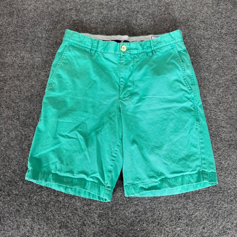 Southern Tide Skipjack Green Pima Cotton Modal Shorts Mens 30‎ Flat Front Casual